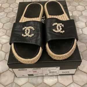 CHANEL espadrille sandals